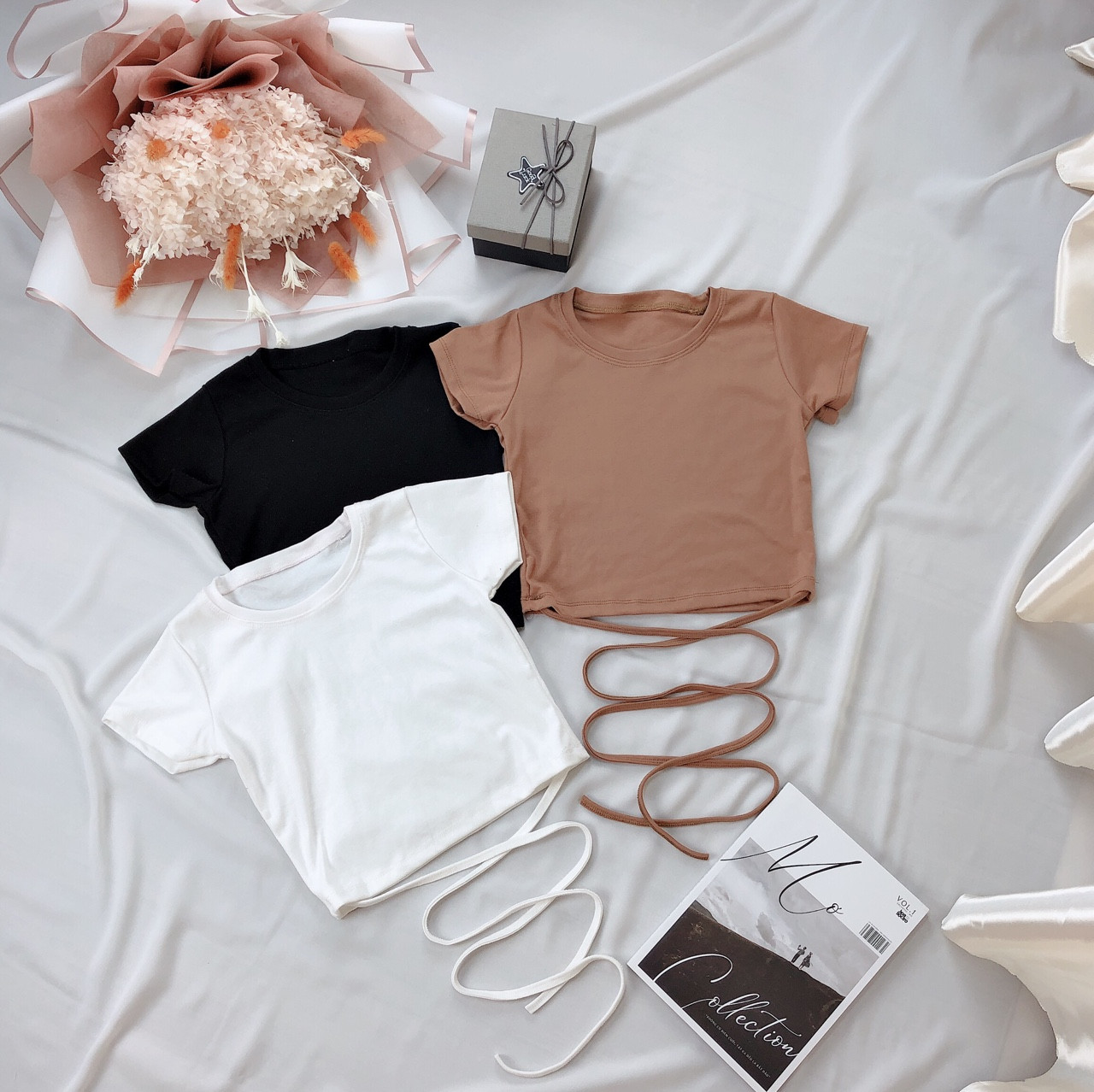 [HCM]Áo Croptop Đan Dây Chéo