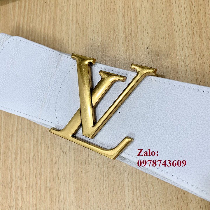 Đai váy nịt đầm L TRẮNG sang trọng 7.5cm