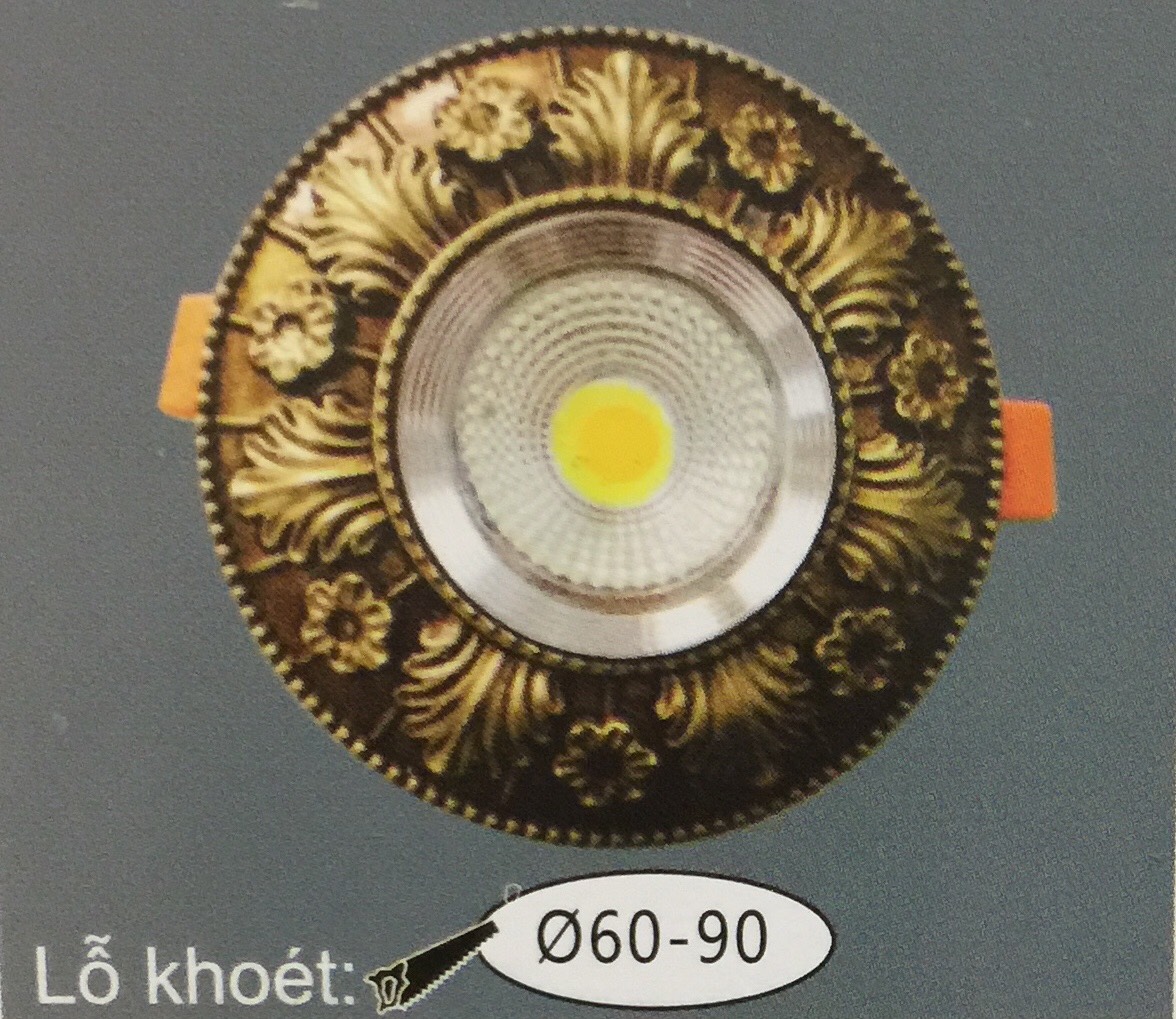 Đèn led âm trần cao cấp 3 màu 7W