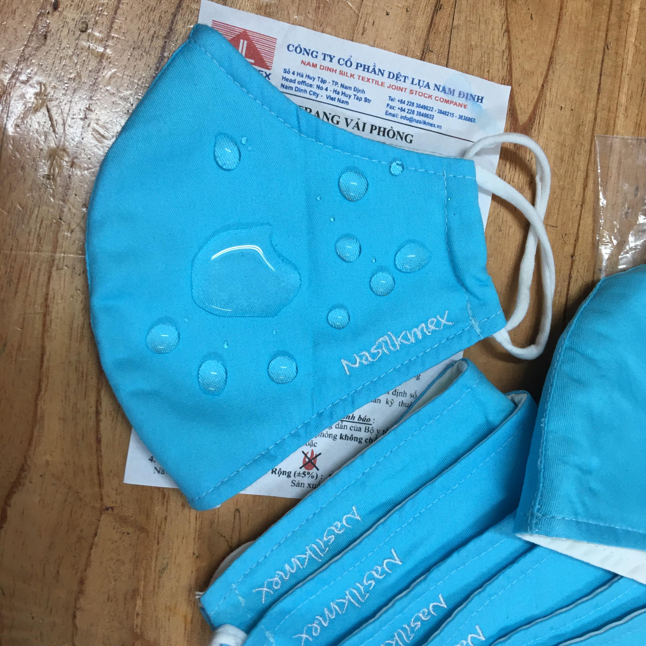 combo 5 Khẩu trang vải 3 lớp chống thấm, kháng khuẩn Nasilkmex - Vinatex