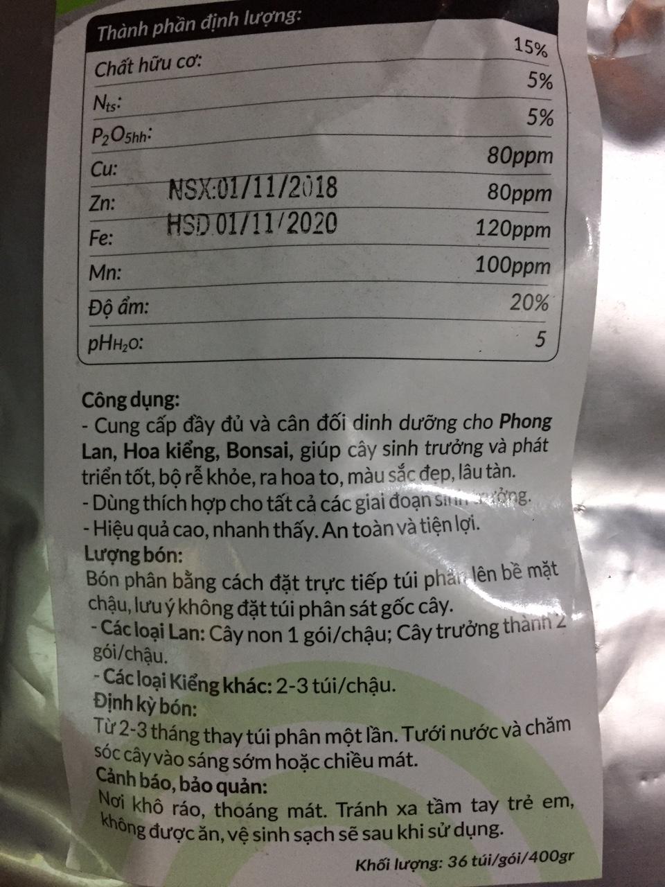 Phân tan chậm 5-5-5 minro: 30 gói nhỏ