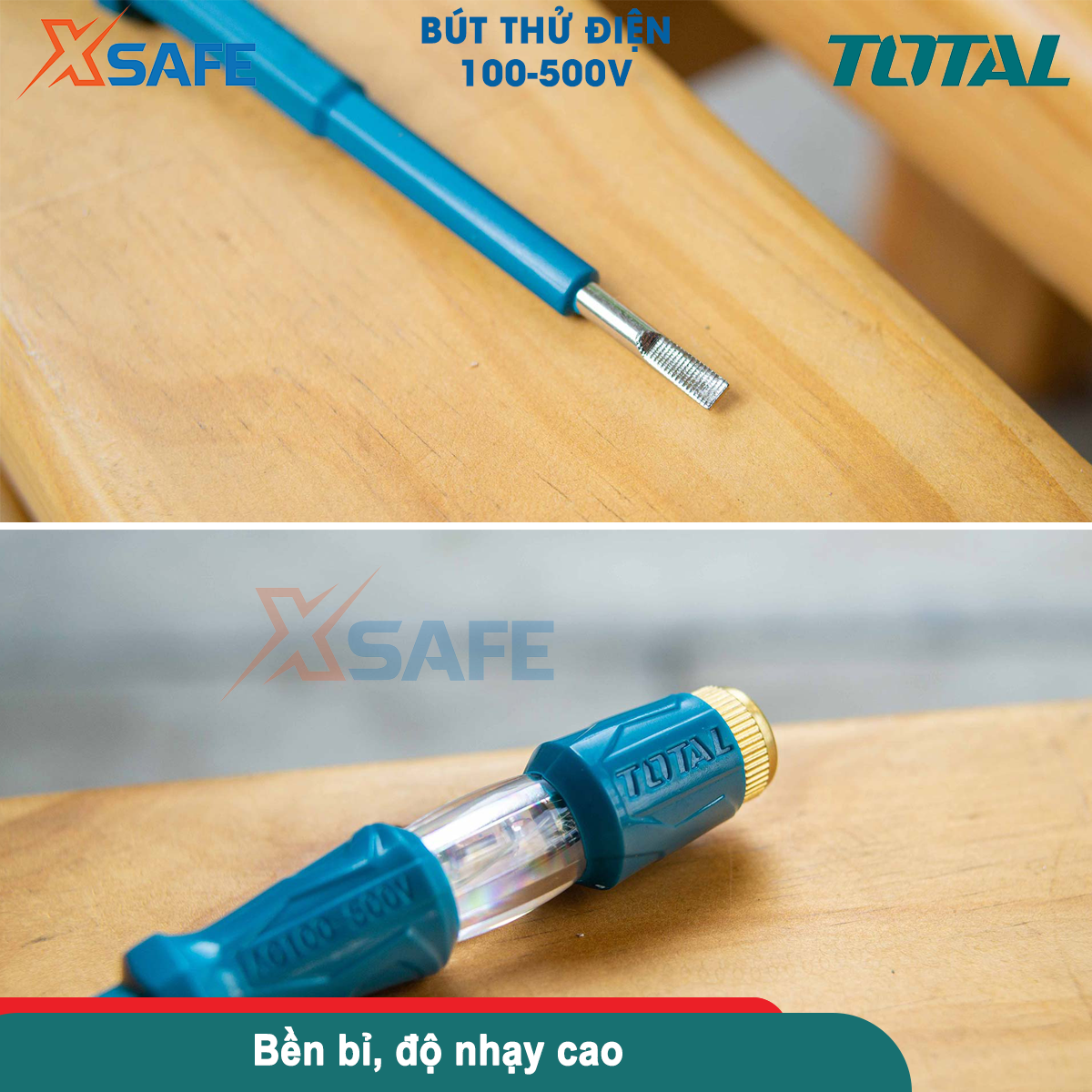 Bút thử điện TOTAL chất liệu nhựa tổng hợp cao cấp Bút điện từ nhựa tổng hợp cao cấp chịu nhiệt tốt chống ăn mòn THT291408