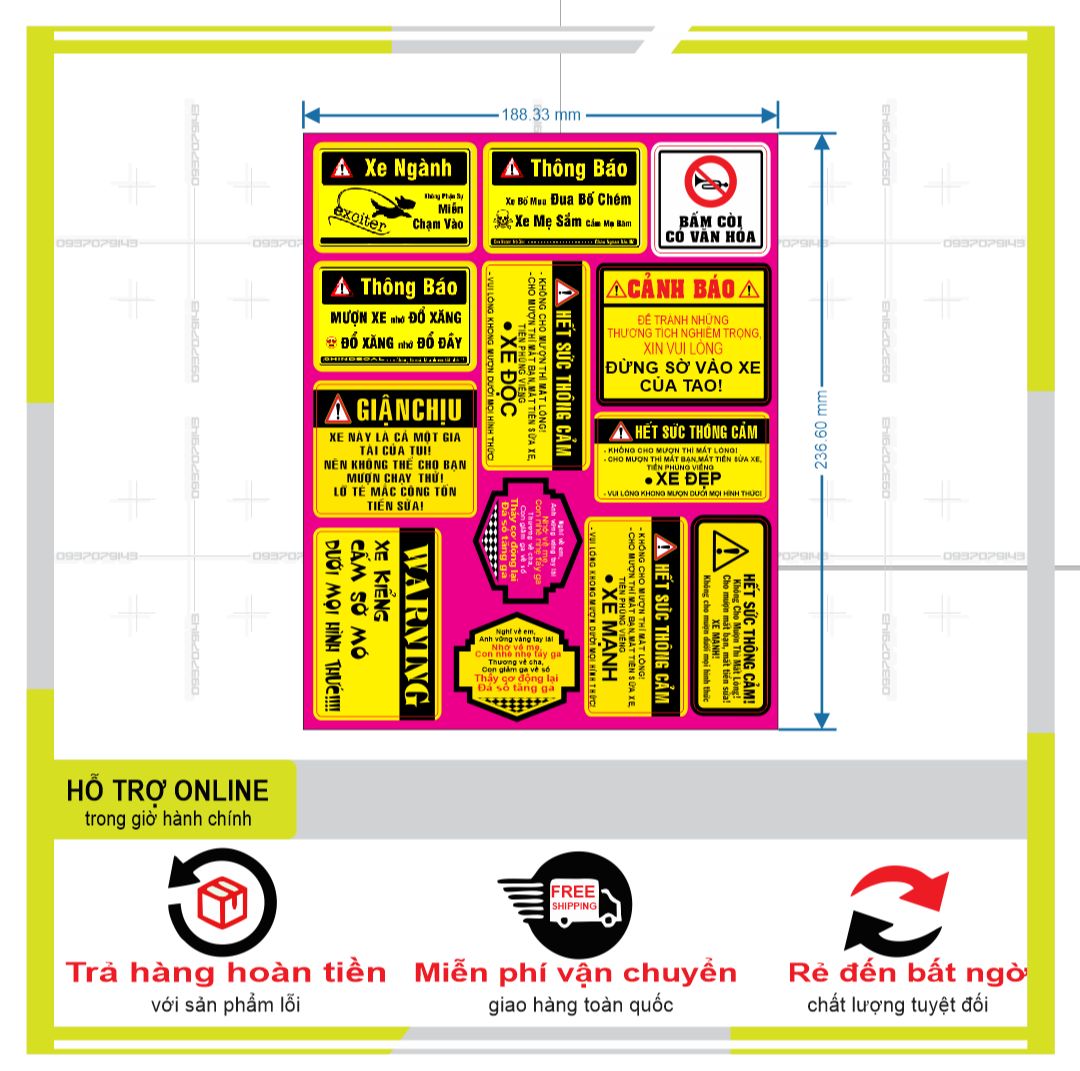 LOGO STICKER CẢNH BÁO M46