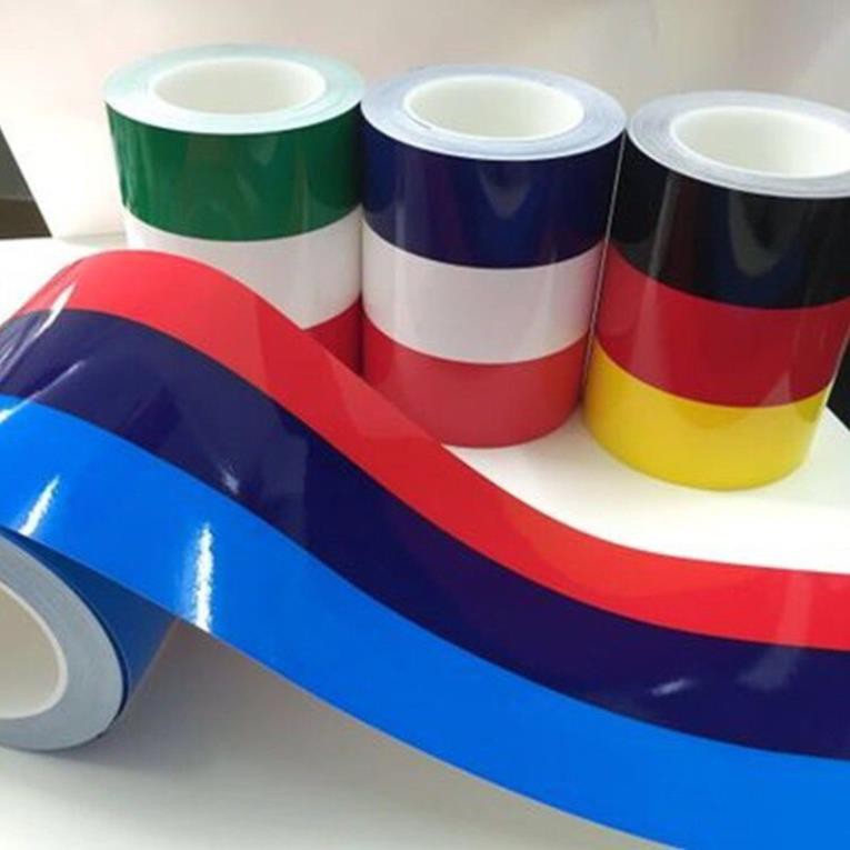 DECAL Trang Trí Sọc Cờ 3 Màu - TẶNG DỤNG CỤ DÁN