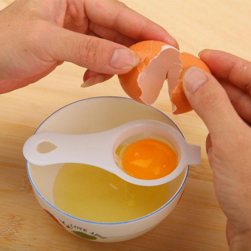 Convenient chicken egg yolk separator with Holder (white)-Hause