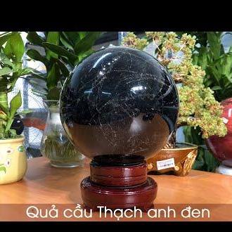 QUẢ CẦU PHONG THỦY THẠCH ANH ĐEN 8P