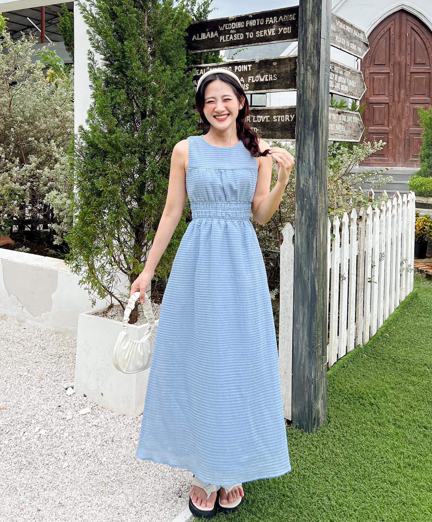 Đầm LAREN - Đầm midi cách điệu ngực