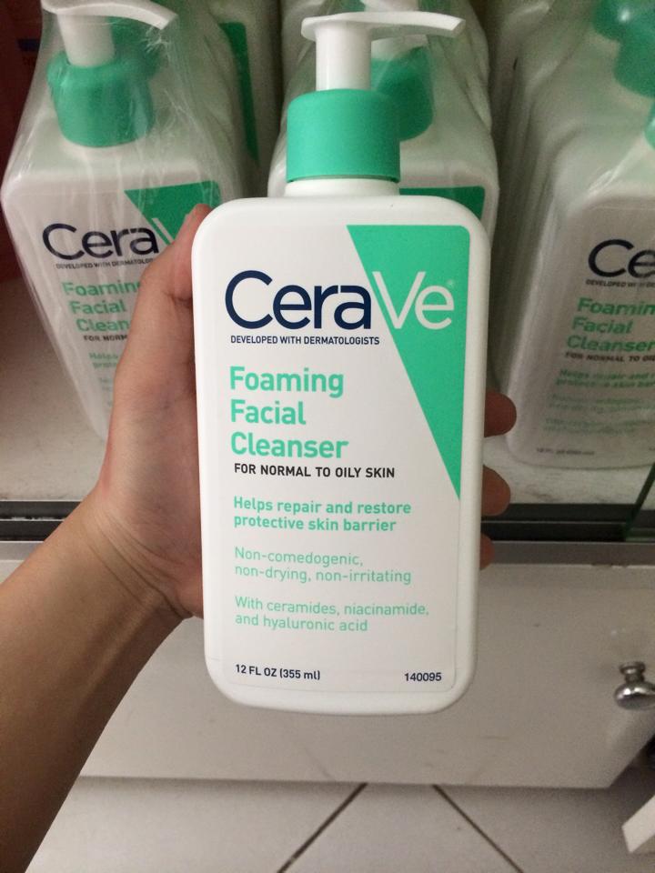 Sữa Rửa Mặt Cerave Foaming Facial 275ml Da Dầu/Da Khô