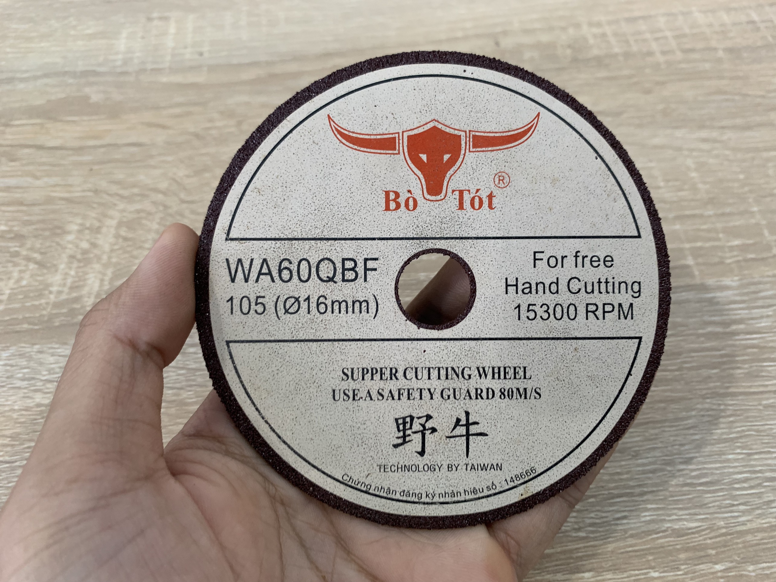 Đá Cắt Sắt, Inox Đầu Trâu 105mm, 125mm