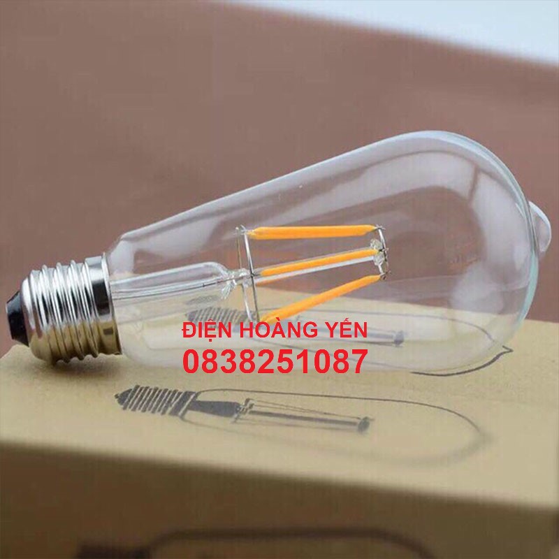 bóng đèn led EDISON ST64 4w ánh sáng vàng