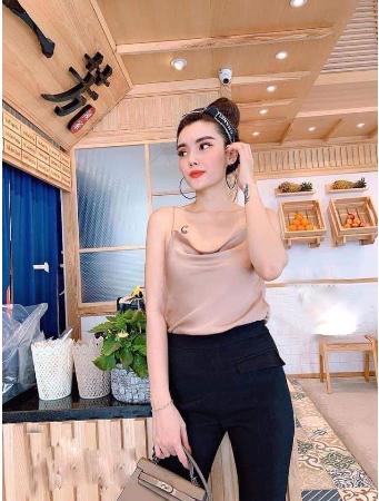 Áo 2 dây bigsize cổ đổ cực hot - 7 màu Đen Trắng Nude Đỏ Hồng Vàng Xanh - Size L XL XXL