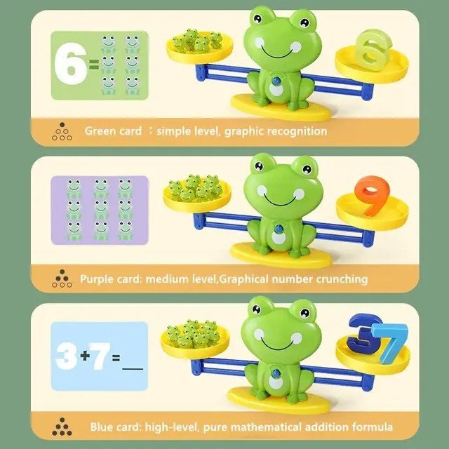 BỘ ĐỒ CHƠI ẾCH CÂN THĂNG BẰNG GIÚP BÉ HỌC TOÁN