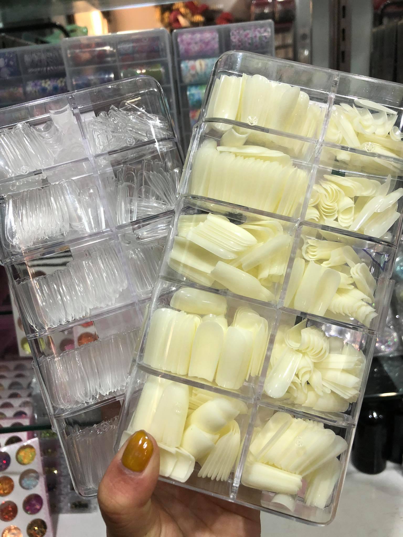 Móng Úp Dáng Vuông Jieliya ( Hộp 500 Móng Đủ Size )