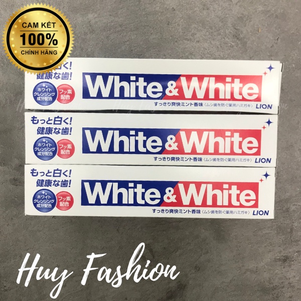 Toothpaste whitening teeth lion Japanese White & White 150g