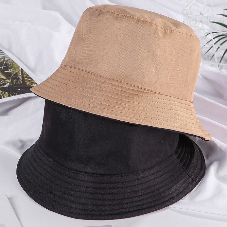 Mũ bucket vảnh tròn 2 mặt trơn cho cả nam và nữ
