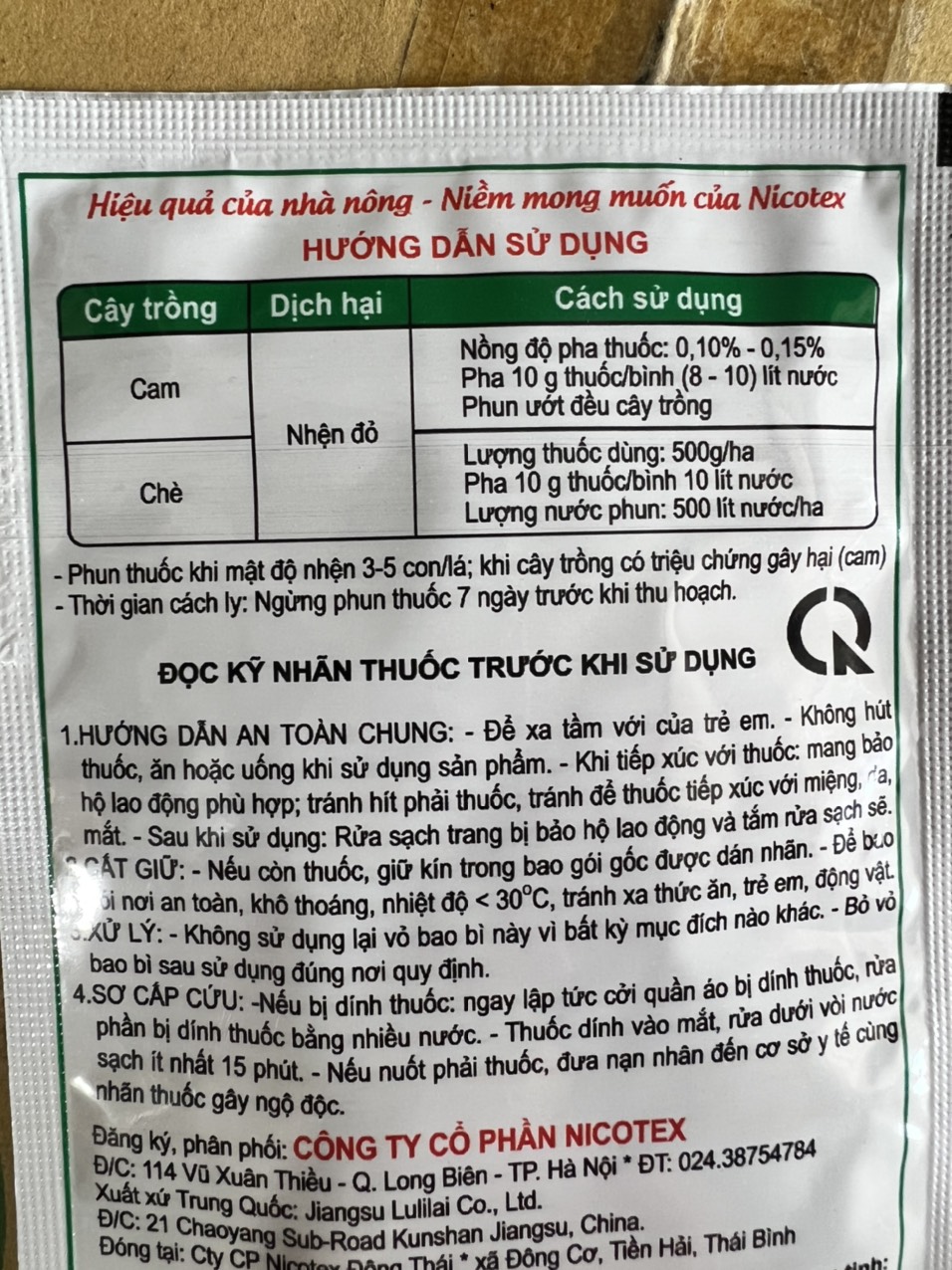 Thuốc trừ nhện đỏ Detect 50wp (gói 10gr)