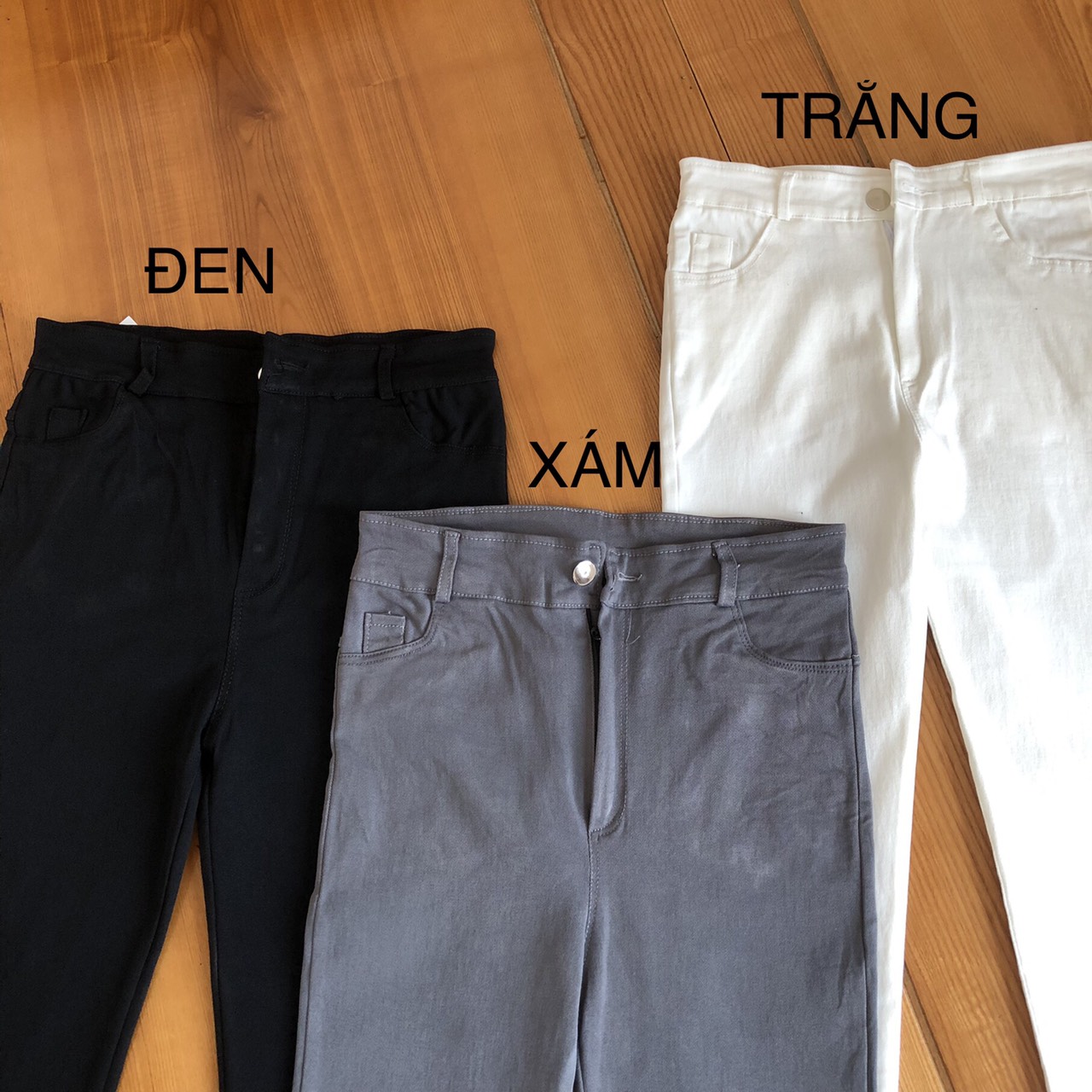 Quần jean nữ lưng cao  ống ôm m76