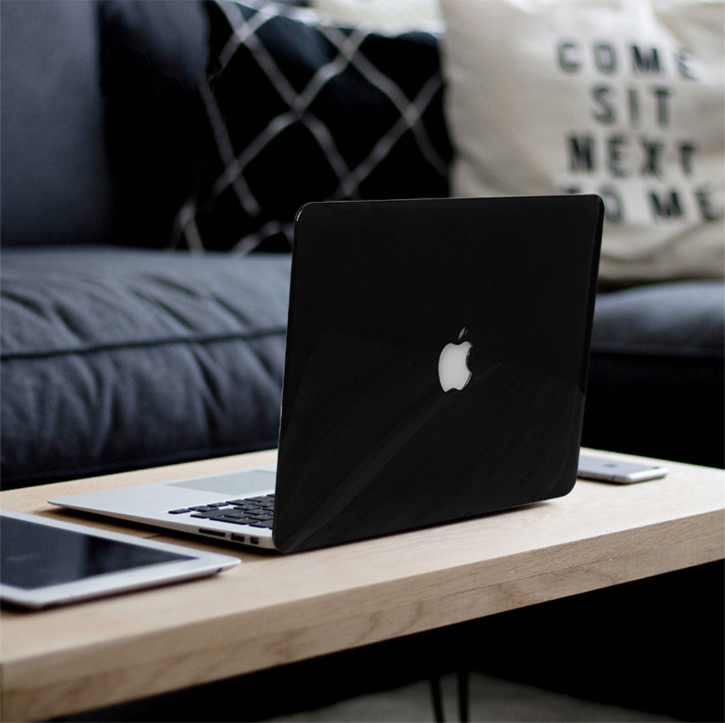 Combo Case ,Ốp + Phủ phím Macbook Màu Đen ( Tặng Nút Chống Bụi )