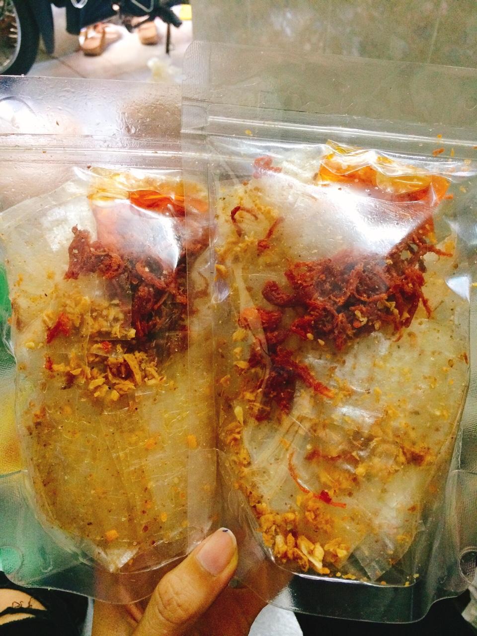 Combo 5 bịch bánh tráng trộn tỏi bò