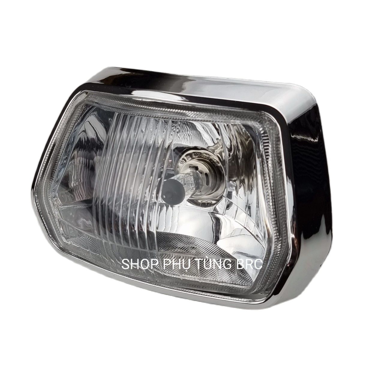 [ Đèn lồi ] Bộ đèn pha xe SUPER DREAM đèn lồi ( 1 bộ gồm: chóa, kiếng, vòng đèn, bóng đèn 35W, đuôi đèn và dây điện)