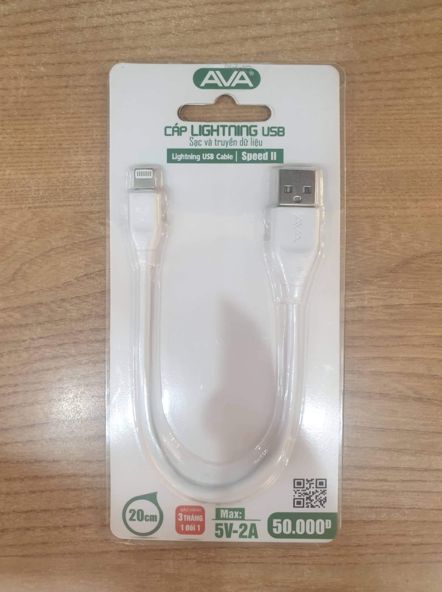 Cáp Lightning USB 20cm AVA cho Iphone, Ipad