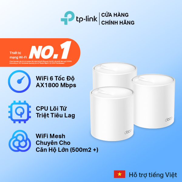 Bảng giá [Trả góp 0%]Bộ Phát Wifi Mesh TP-Link Deco X20 Wifi 6 AX1800 (3-pack) Phong Vũ