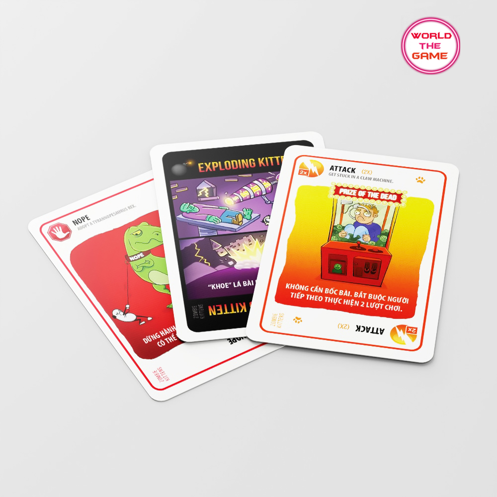 Mèo Nổ ZOMBIE KITTEN Việt Hóa Exploding kittens Giấy cứng chống nước