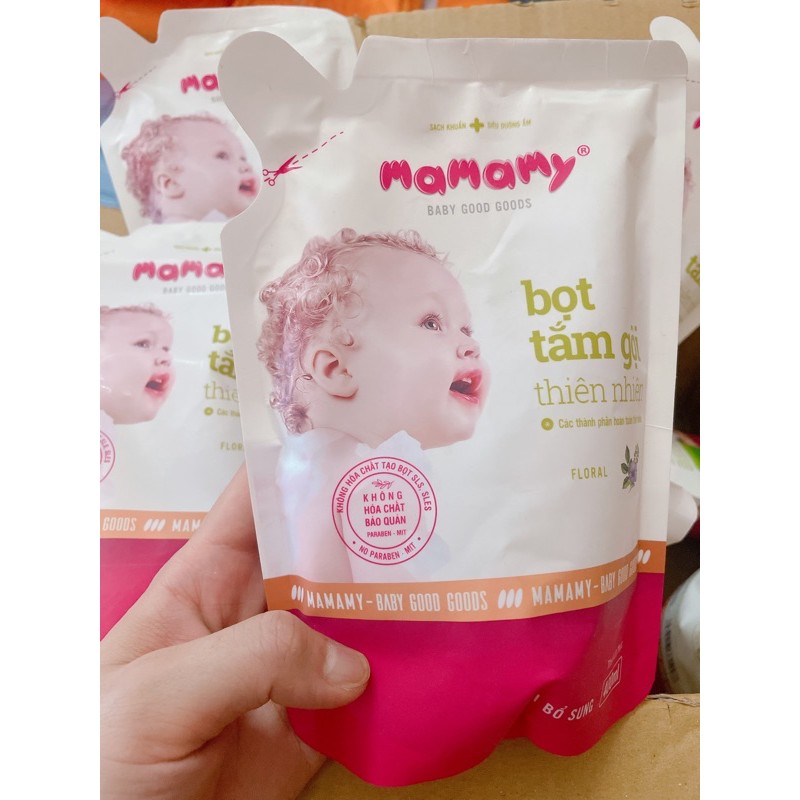 (Hà Nam)Sữa tắm gội dạng bọt Mamamy 400ml (dạng chai và dạng túi)