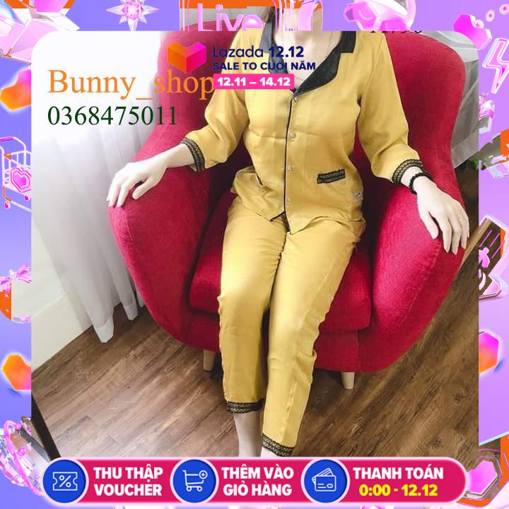 Đồ bộ mặc nhà, đồ bộ pizama lụa, chất lụa tơ mềm mịn