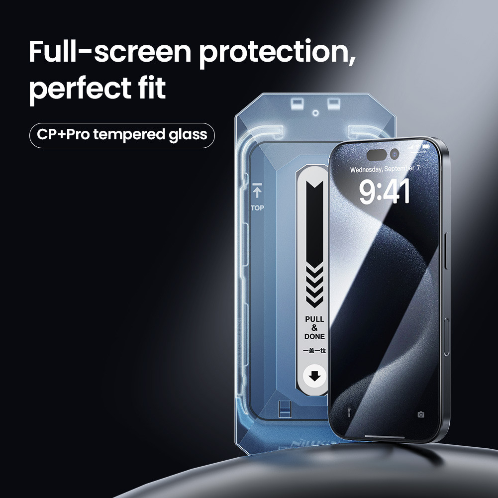 Kính cường lực trong suốt Nillkin CP+PRO Full màn hình cho iPhone 16 16 Plus 16 Pro 16 Pro Max 15 14 13 12