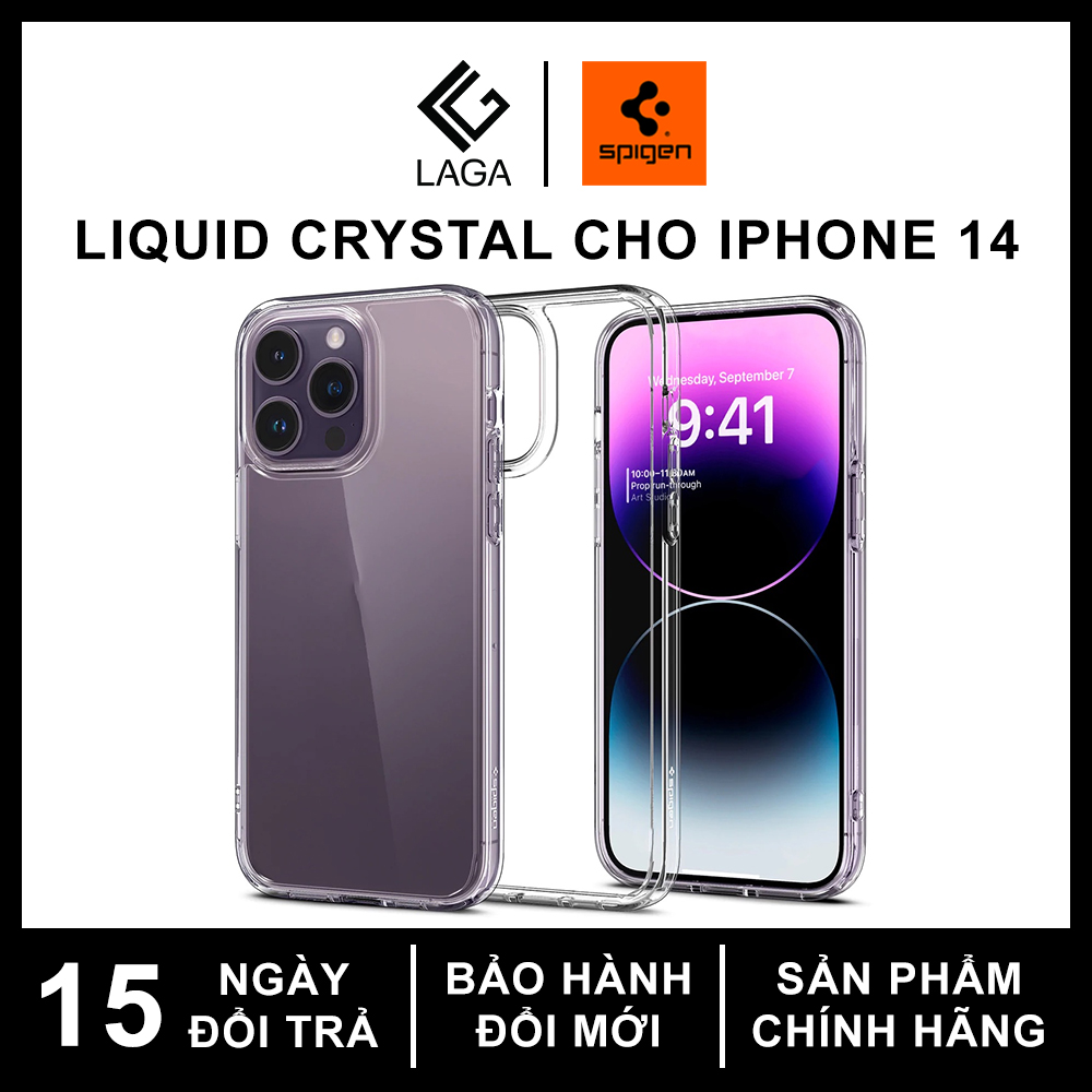 Ốp lưng spigen liquid crystal iphone 14 pro max / 14 pro / 14 plus / 14 / 15 plus