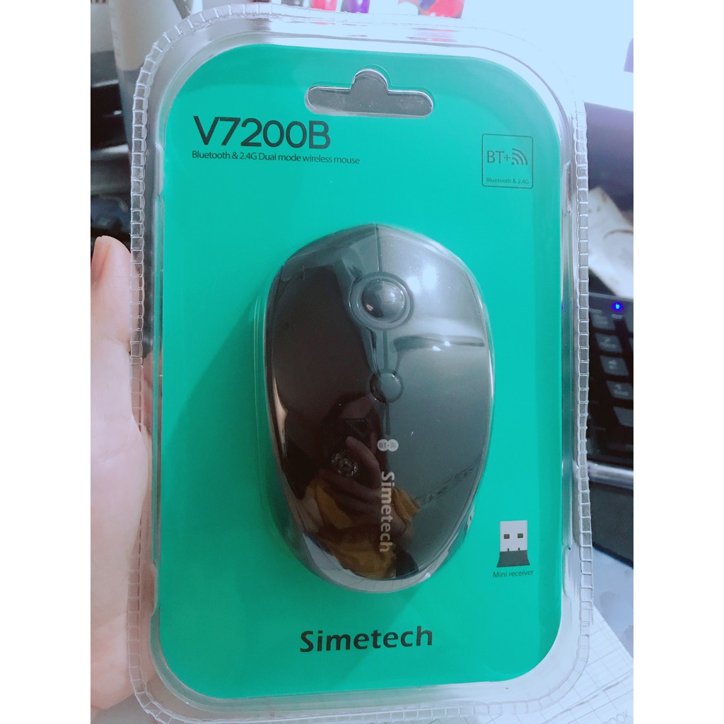 Chuột Bluetooth chống ồn Simetech V7200B - HÀNG CHÍNH HÃNG
