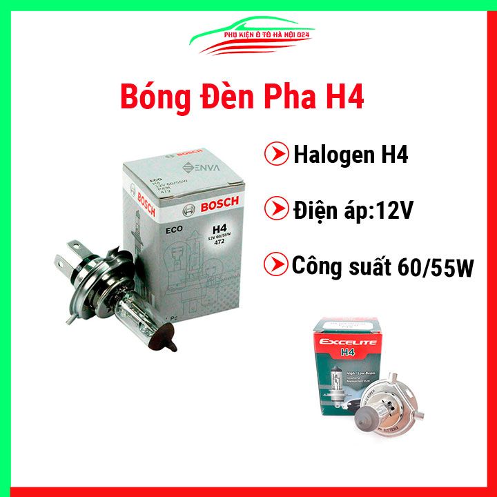 Bóng đèn pha ô tô H4 12V 60/55W Halogen