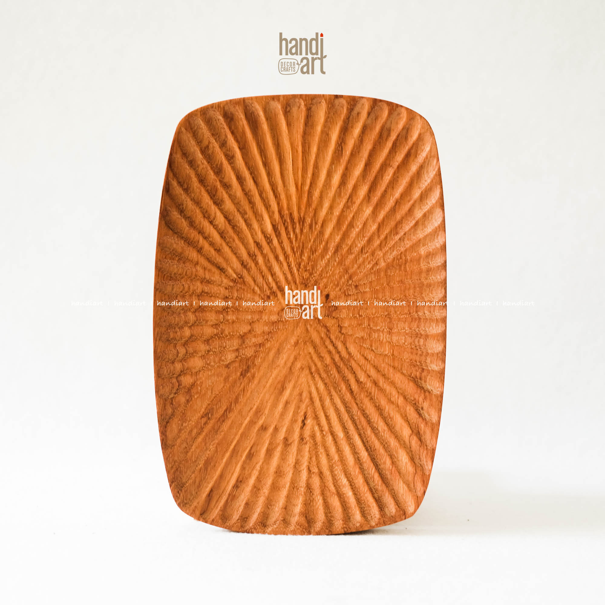 Đĩa gỗ đỏ chữ nhật, Dĩa gỗ decor (30x20cm)