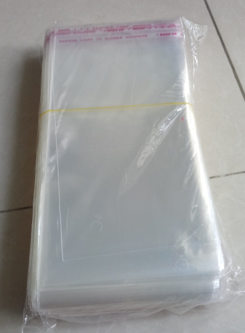 [HCM][Giá Siêu Rẻ] 1 kg túi bọc ni lông bóng kiếng size nhỏ có keo dán miệng - bao có nắp đựng hàng hóa bịch nilon lì xì hay trang sức - túi OPP nilong trong suốt bóng kính dán mép có nhiều kích thước