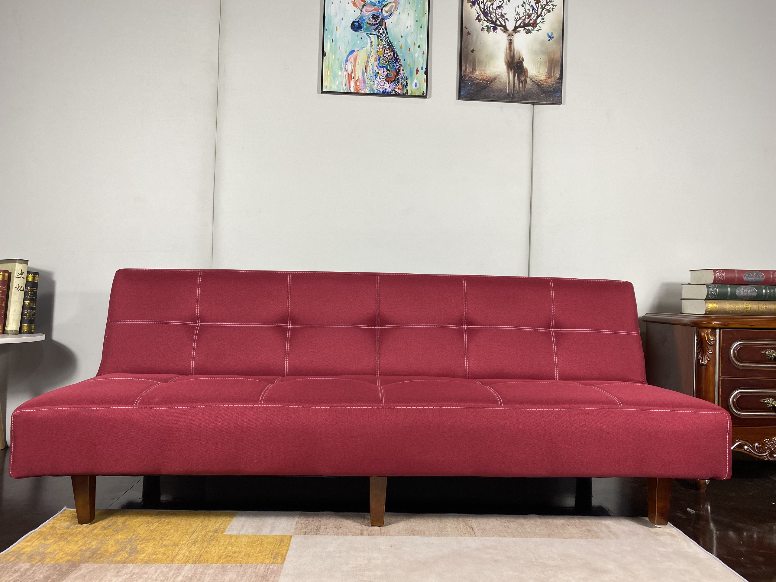 Sofa bed. Ghế giường đa năng. Màu đỏ.