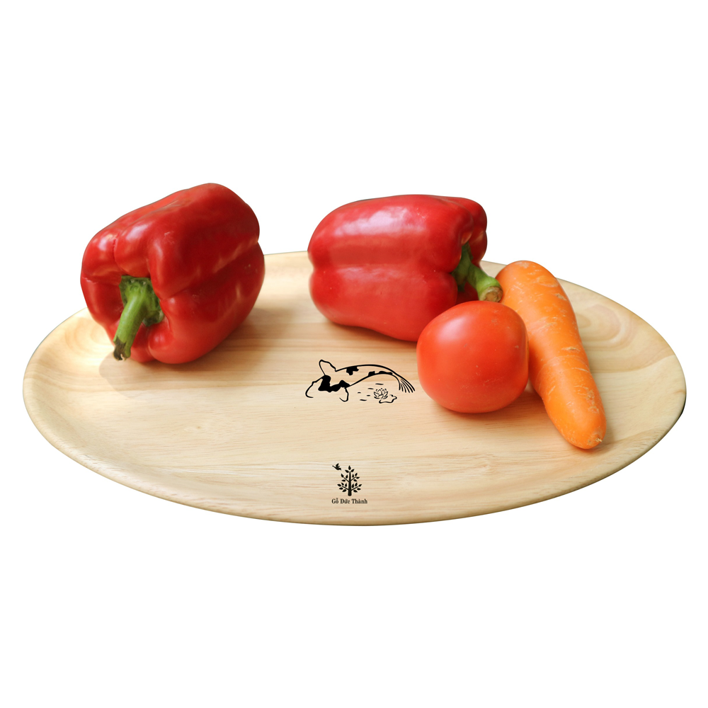 Đĩa gỗ oval size lớn - Gỗ Đức Thành - 28131