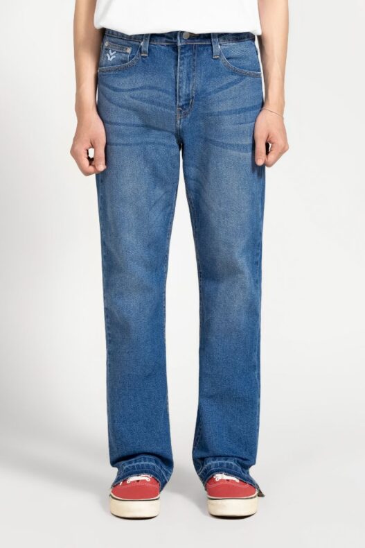 Quần jeans nam Owlbrand Split / Xanh