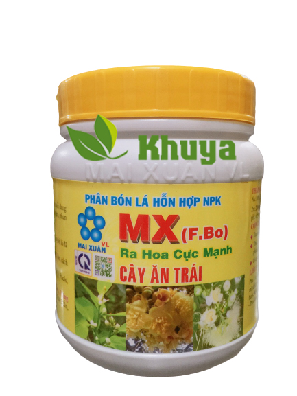 Phân bón lá hỗn hợp NPK MX F Bo 400gr Ra hoa cực mạnh Cây ăn trái