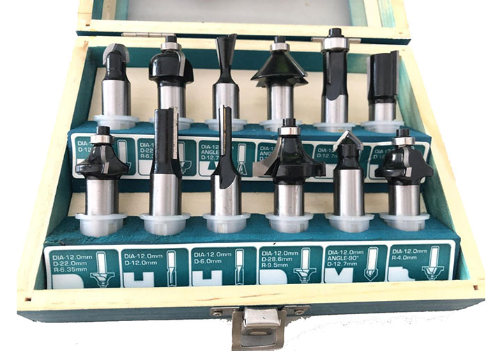 8MM BỘ 12 MŨI PHAY GỖ TOTAL TACSR1121