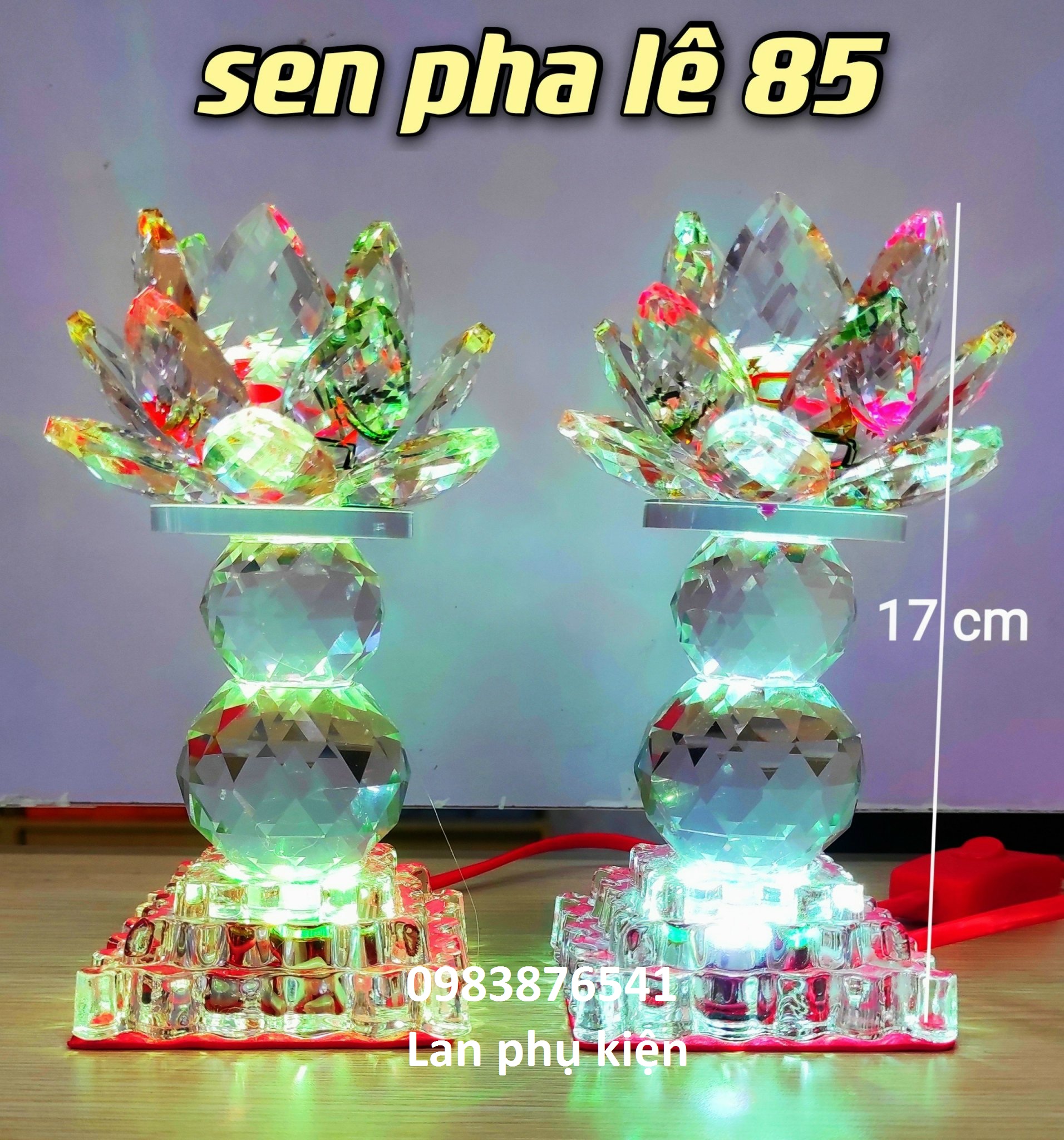 Đèn Hoa Sen Pha Lê (1 Cặp) nhiều mẫu.