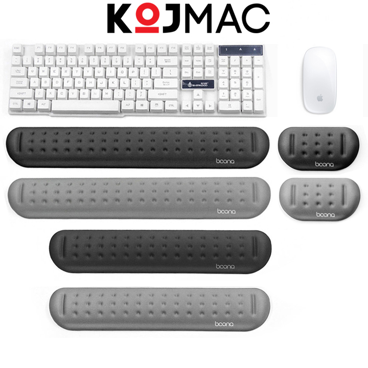 Thanh Kê Tay Gõ Bàn Phím Đệm Silicon Boona Hỗ Trợ Chống Mỏi Cổ Tay Khi Sử Dụng Máy Tính Lâu | Mouse pads đệm wrist mouse Portable anti fatigue, bottle wrist, padded armrests Silicon