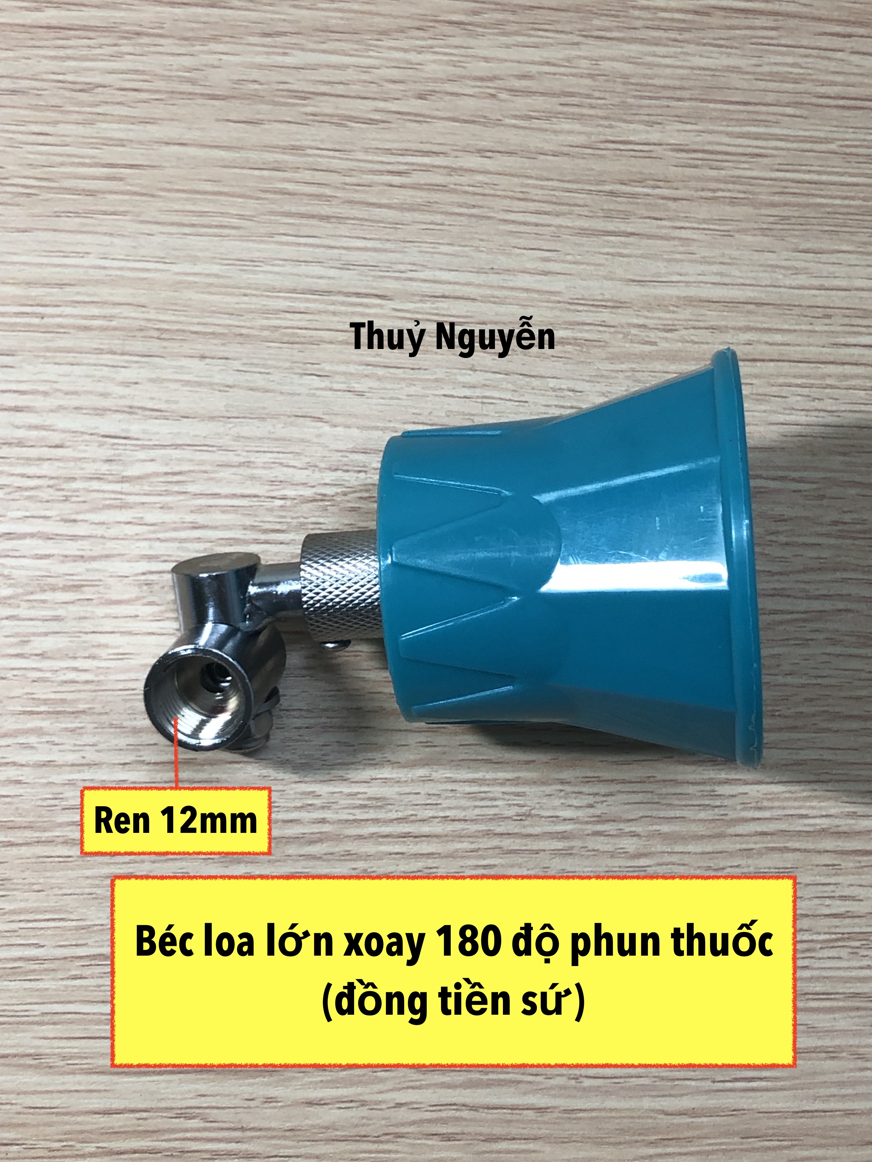 Béc loa xoay 180 độ (đồng tiền sứ lỗ 1.5mm và 1.2mm) phun xịt thuốc