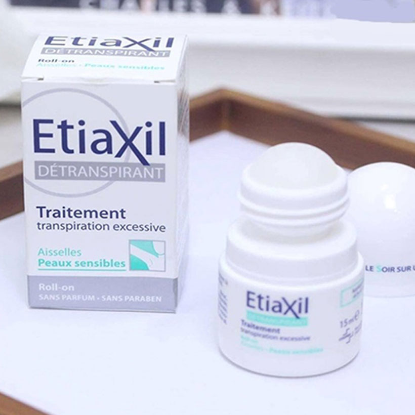 Lăn Khử Mùi ETIAXIL Pháp 15ml màu xanh dành cho da nhạy cảmngăn ngừa mùi hôi cơ thể hiệu quả
