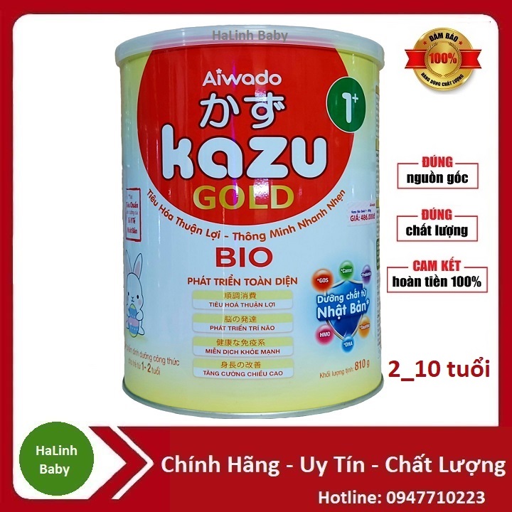 Sữa kazu gold bio 0+ 1+ 2+ 810g