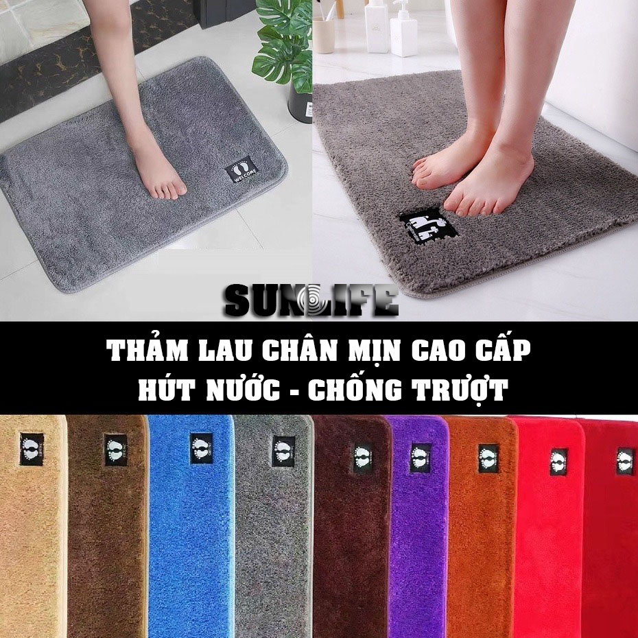 Thảm Chùi Chân Sợi Cotton Thấm Hút Tốt ( KT: 40 cm x 60 CM)