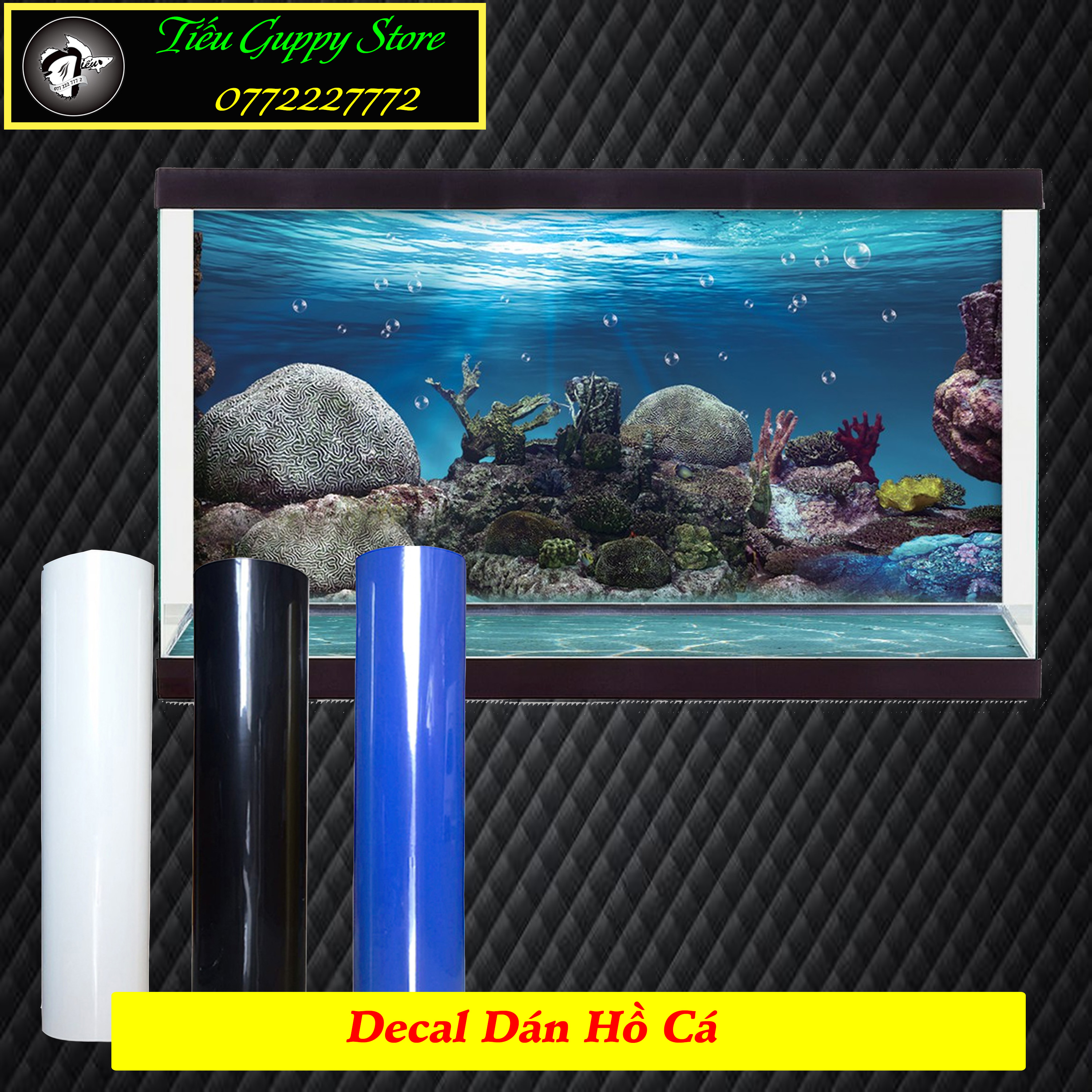 Decal Dán Bể Cá Dán Nền Hồ Cá Cảnh (Khổ 60cm)