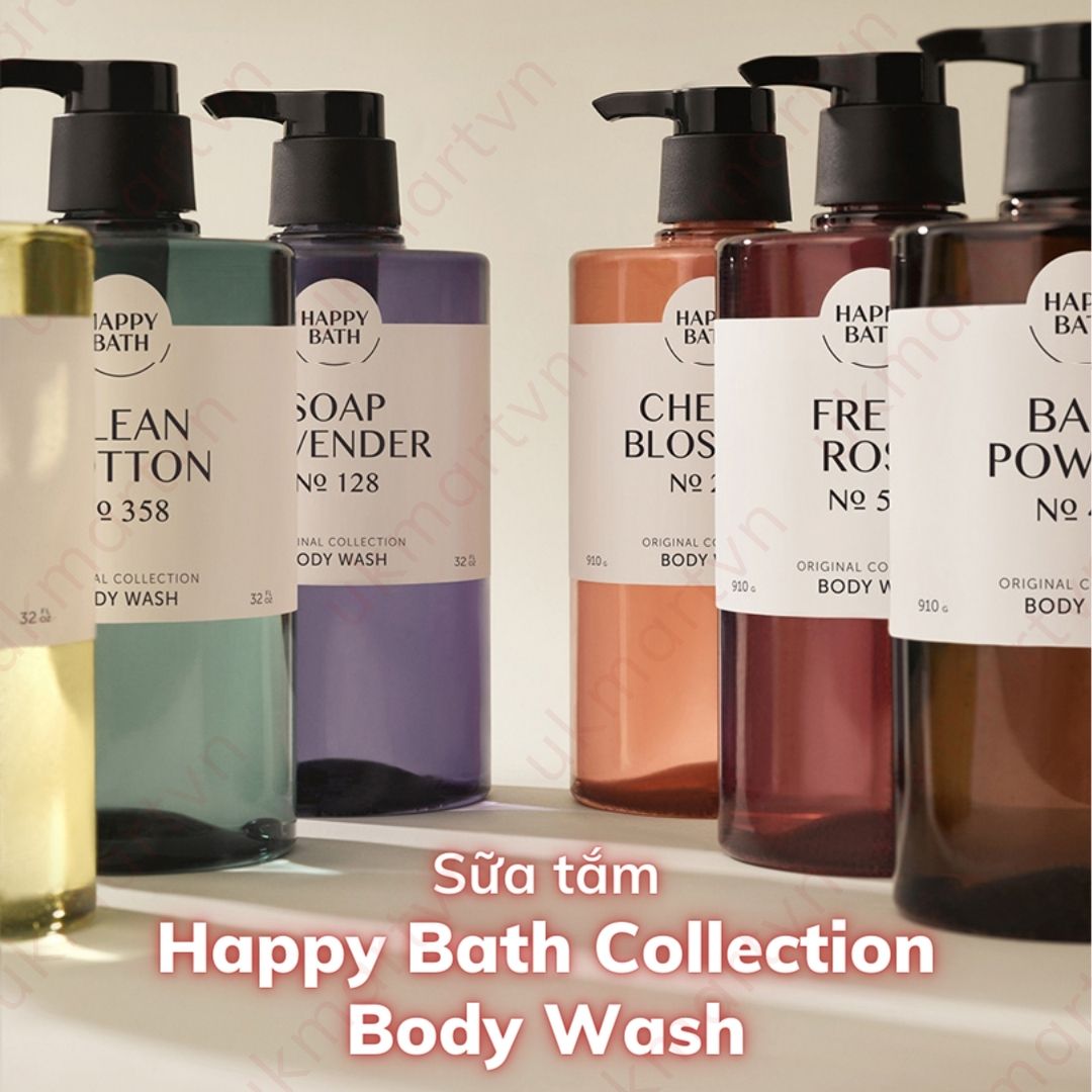 Korean Happy Bath Shower Gel 900g (Premium Happy 910g)