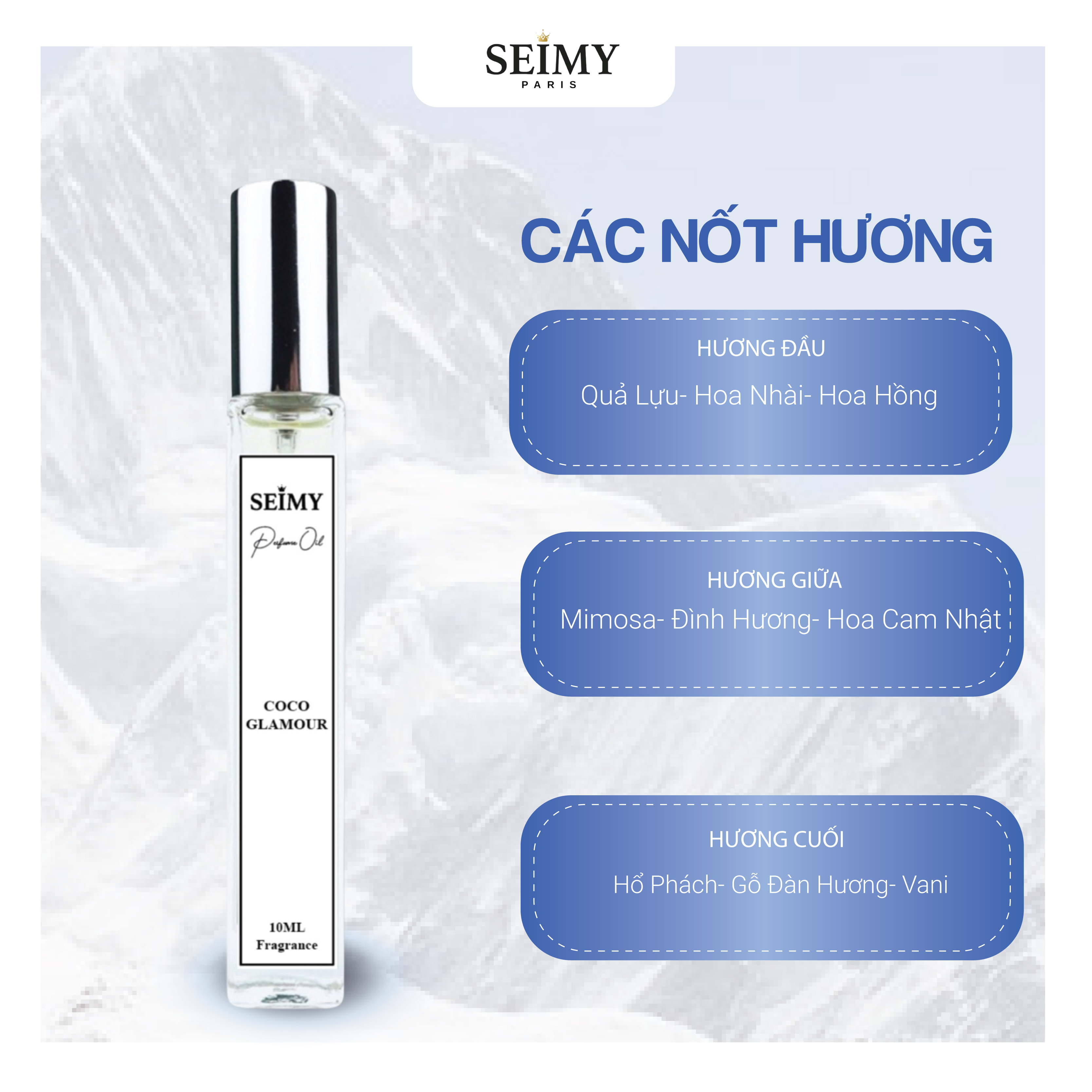Tinh Dầu Nước Hoa SEIMY Coco Glamour 10ml