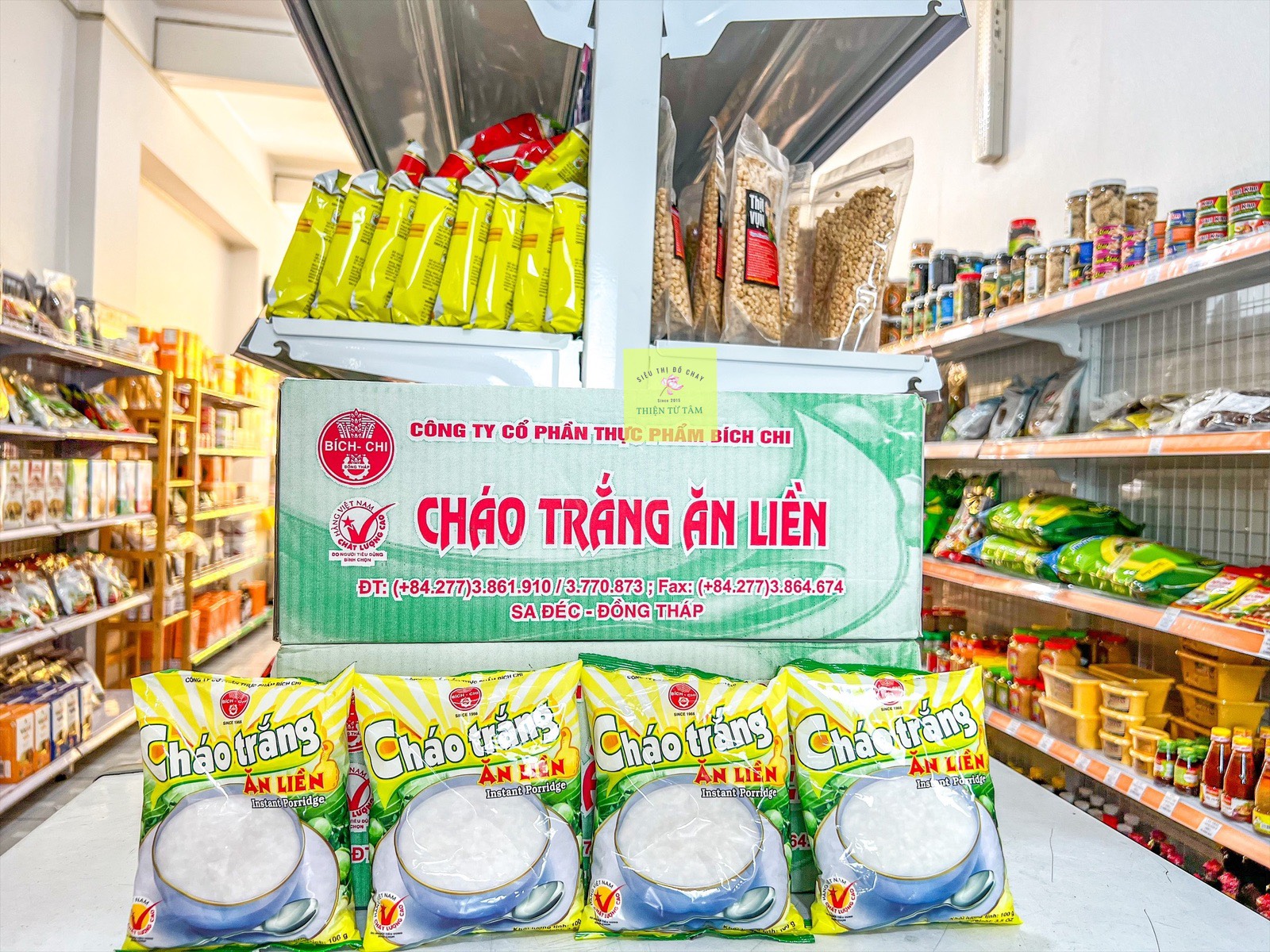 Cháo trắng bích chi ăn liền thùng 30 gói